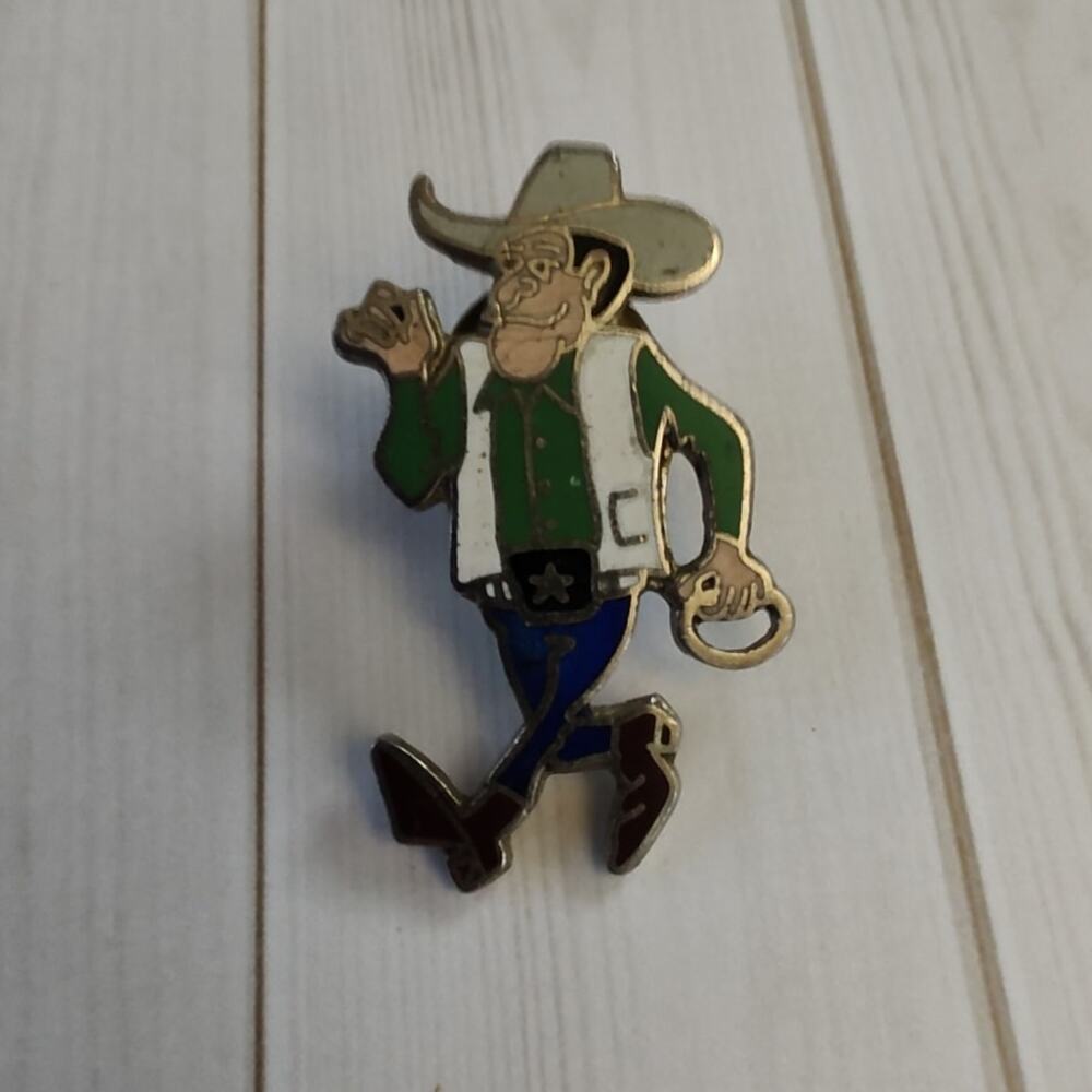 Jaunty Cowboy Country Western Signed WN Pin